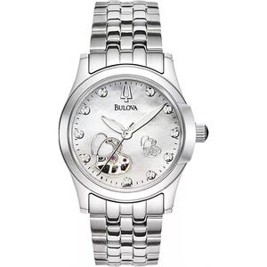 Bulova 96P114 Heart Watch Diamond Pearl Face